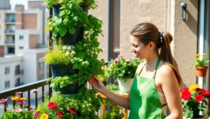 vertical gardening tower